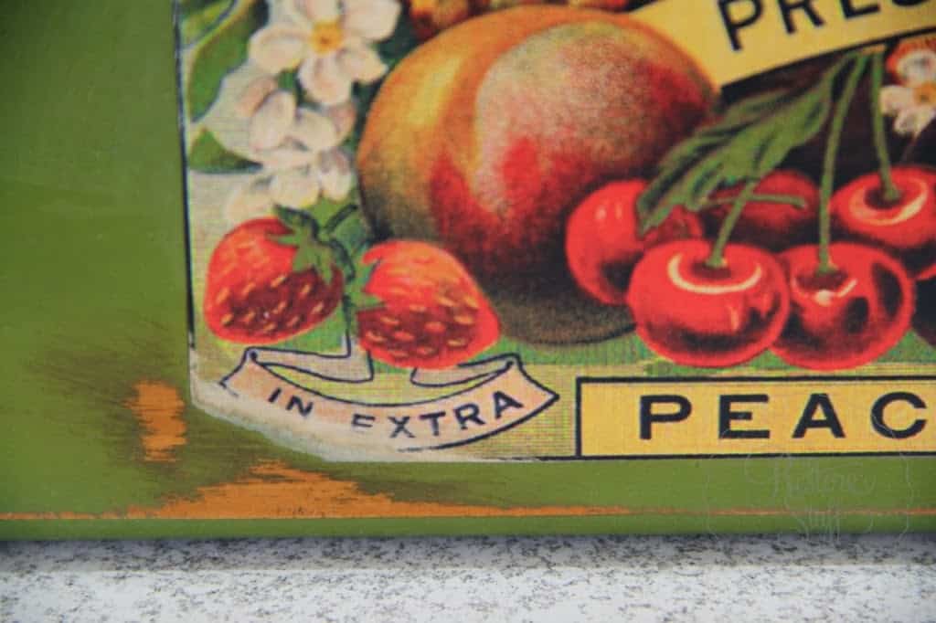 close up of teabag stain