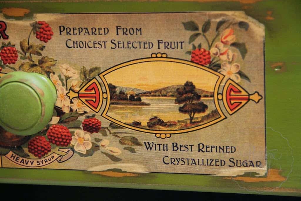 Canning Label on Boxwood drawer