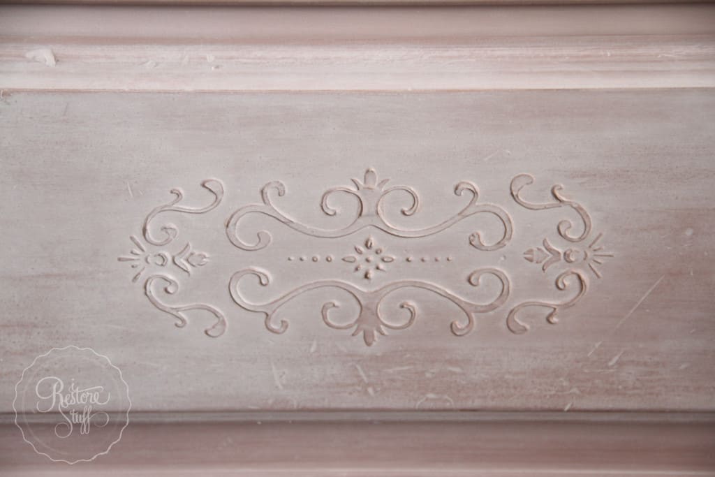 tall boy arabesque-3061 using embossing paste