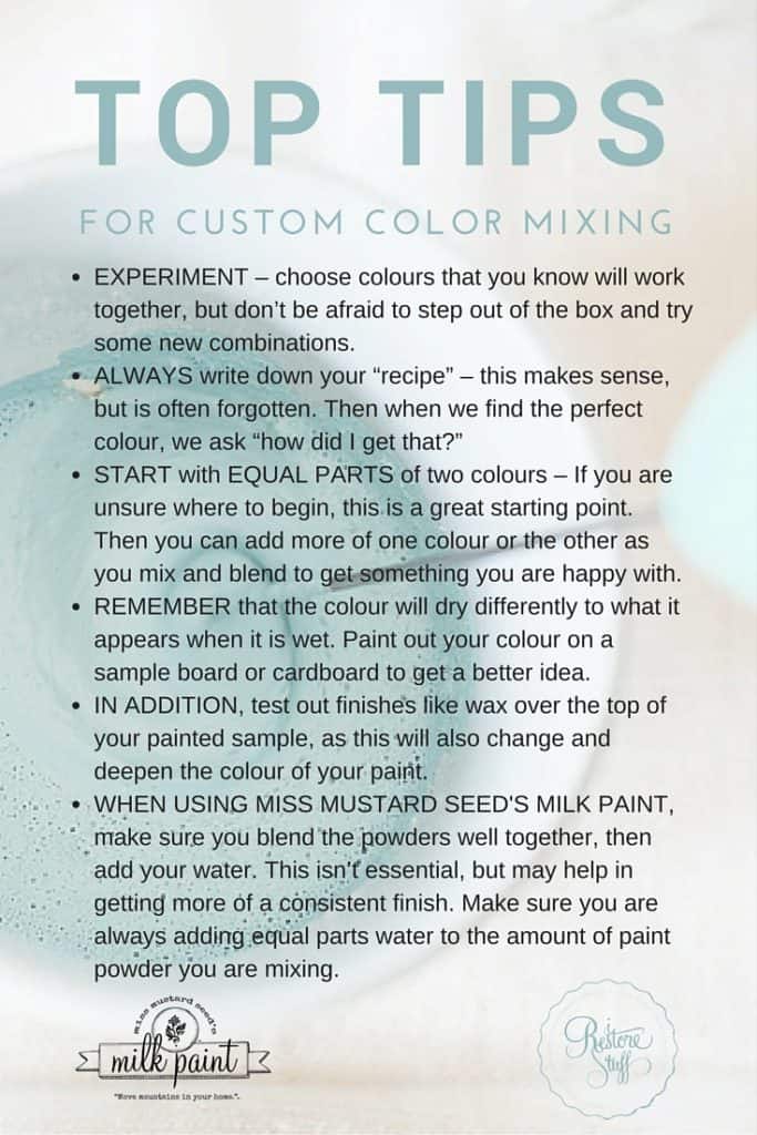 Top Tips for Custom Color Mixing