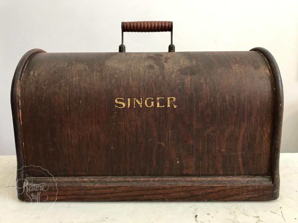 Antique Singer Box Removing Substrate