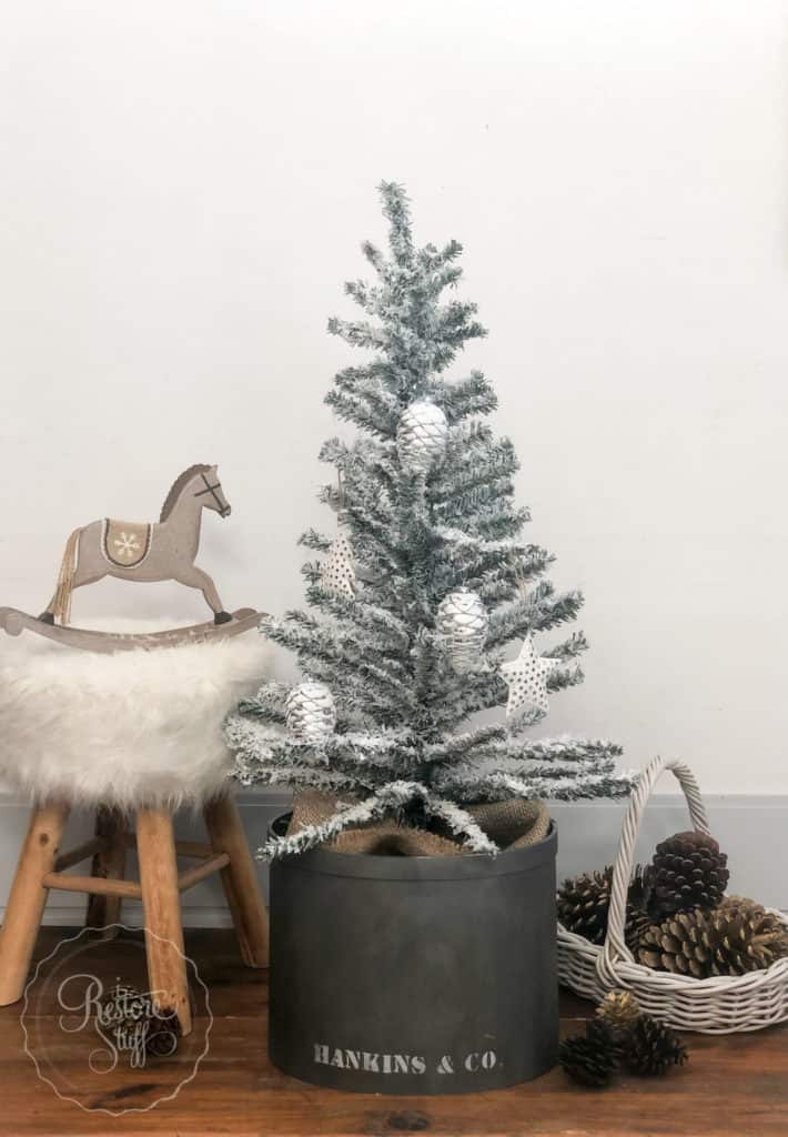 DIY flocked tree