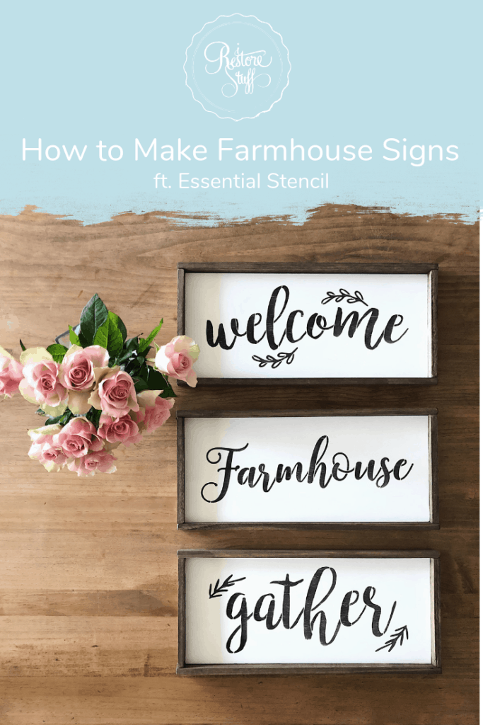farmhouse sign by essential stencil