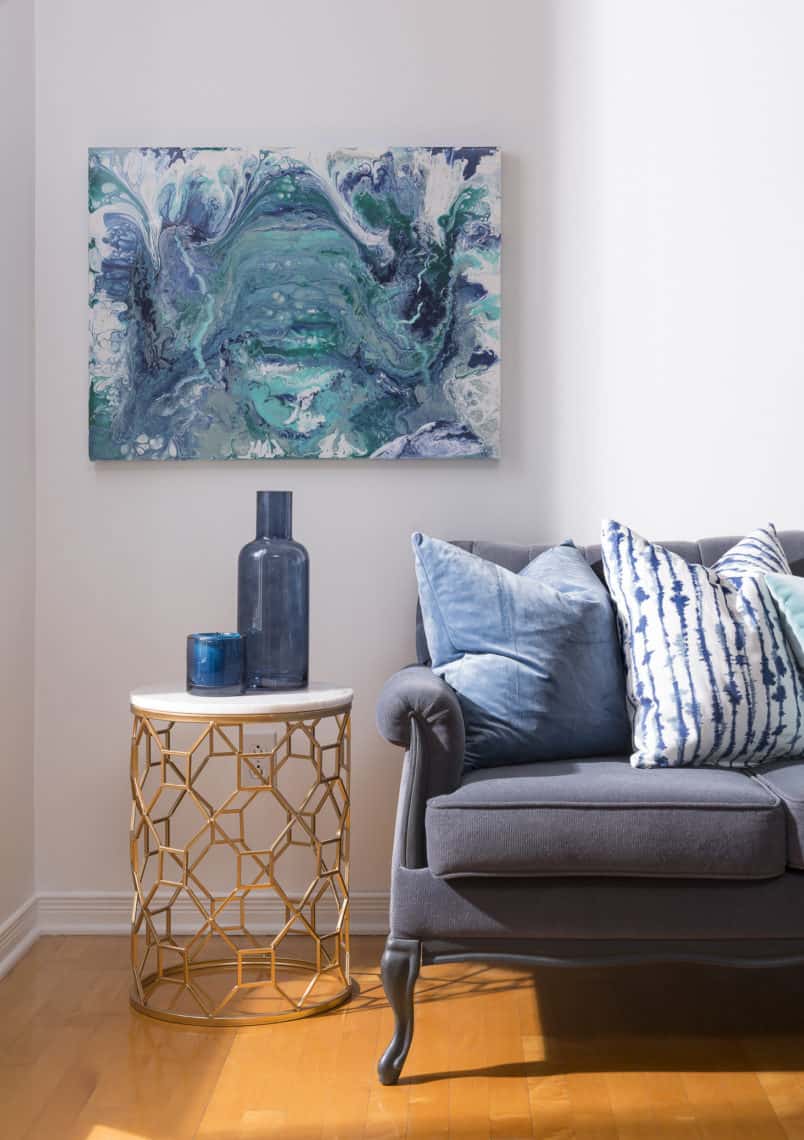 Fusion Mineral Paint Pouring Resin Art on wall