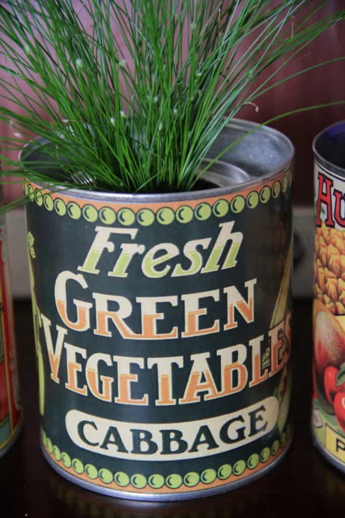 Fresh Green Vegetables can label