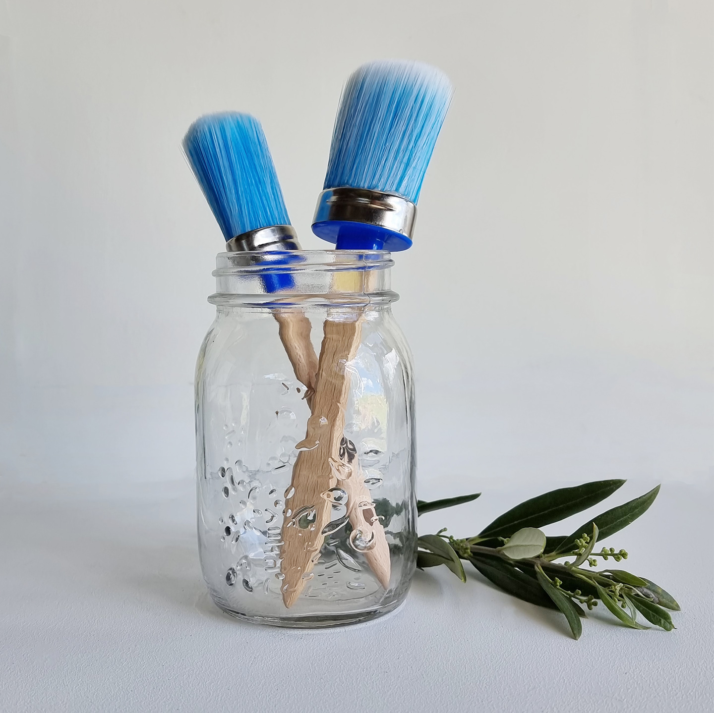 Artisan Italian Blue Brush Oval