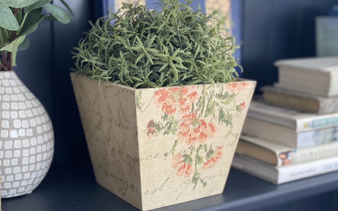 Decoupaged Plant Pot Upcycle
