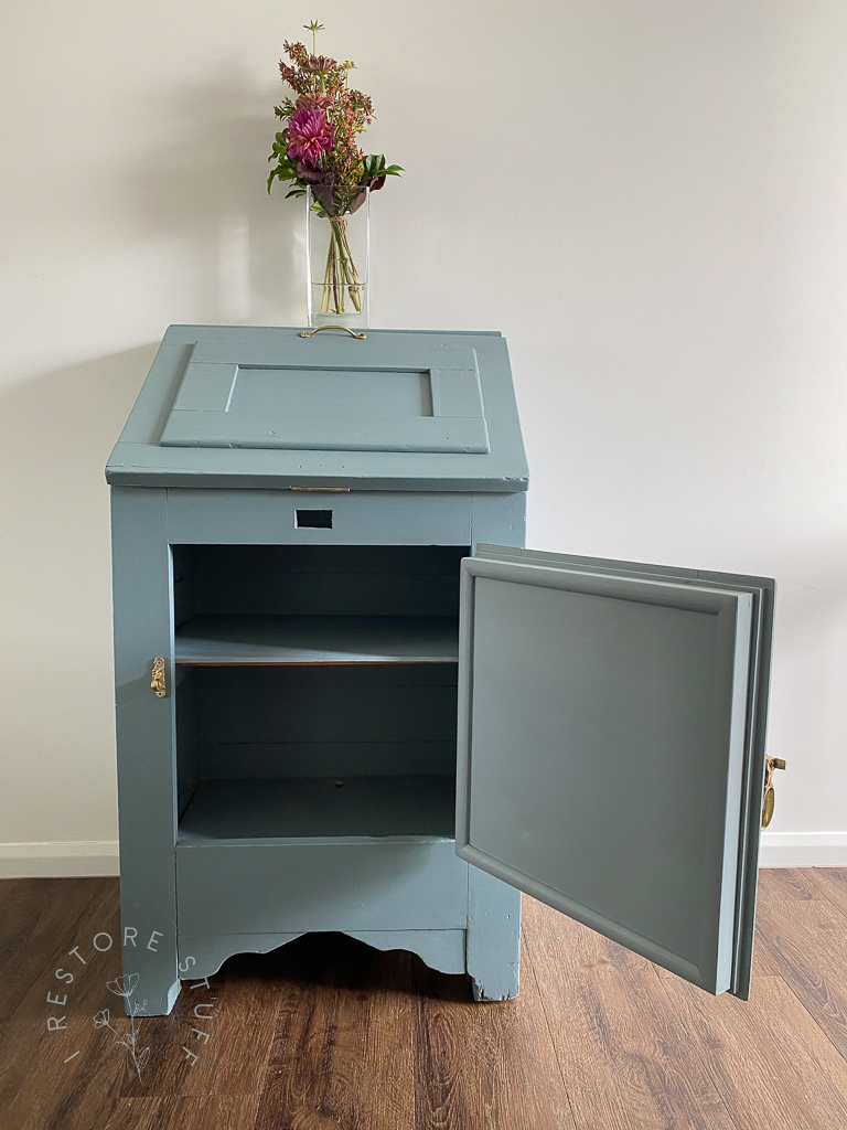 Garden cupboard finished in Blue Pine
