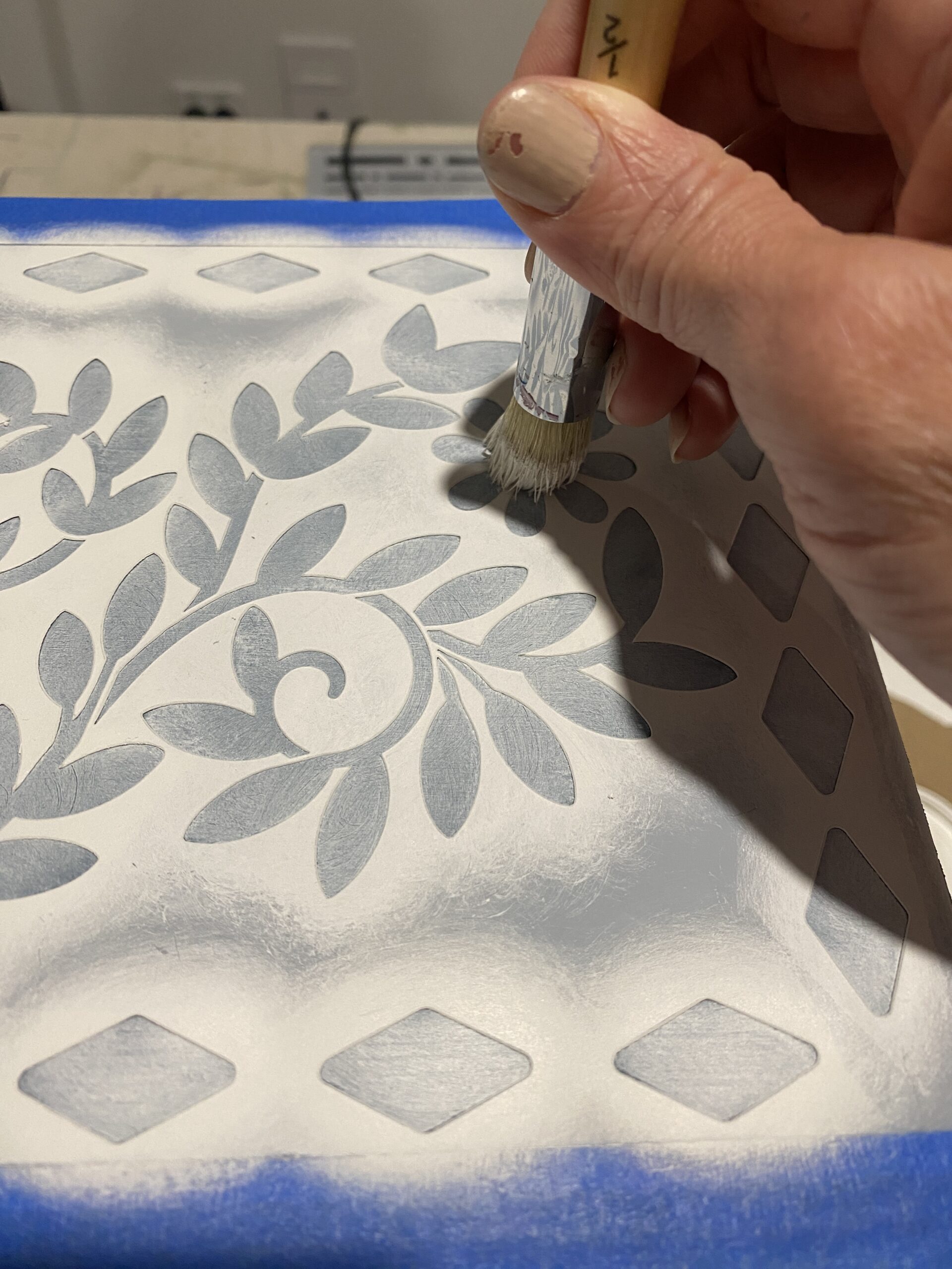 Stenciling a bone inlay